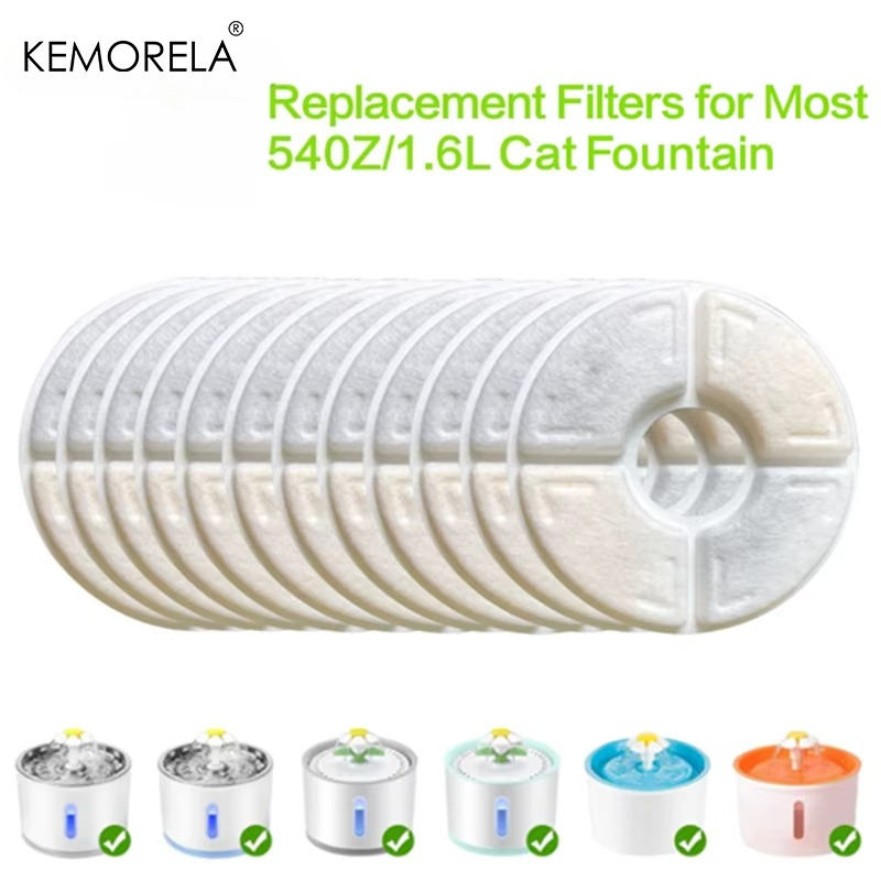 Cat Water Fountain Filter - 4/8/12Pcs Replacement Activated Carbon Filter For