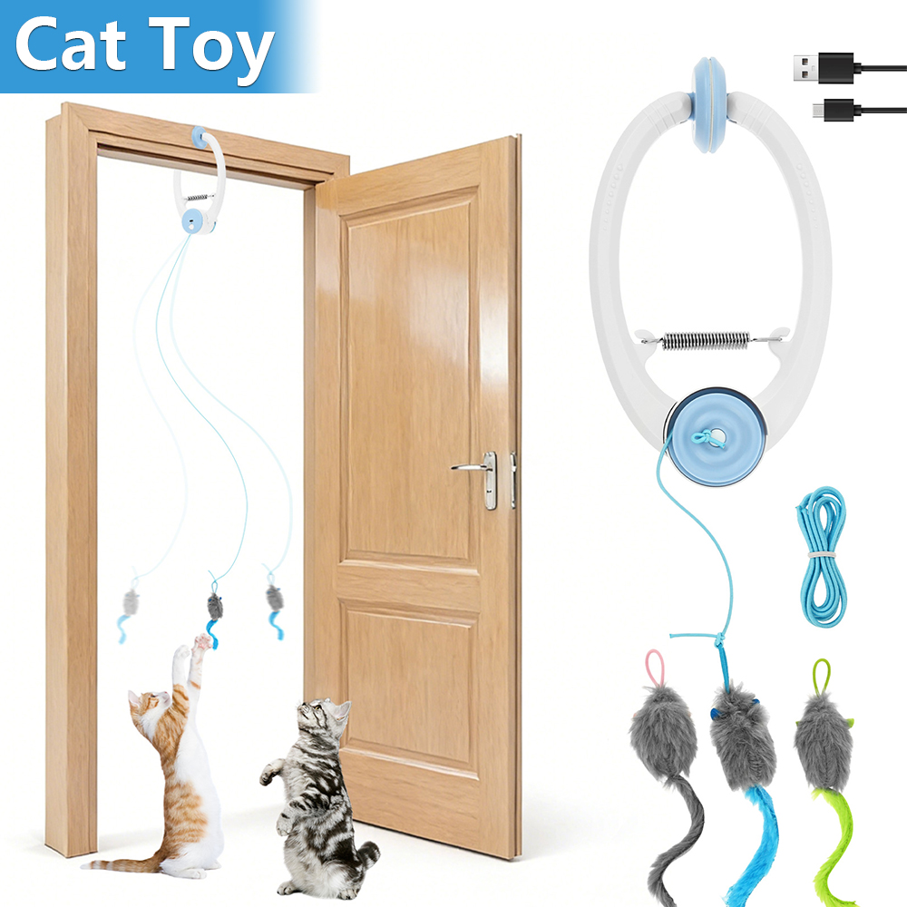 Door Hanging Auto-Rebound Cat  - Catnip Toys 评论和价格
