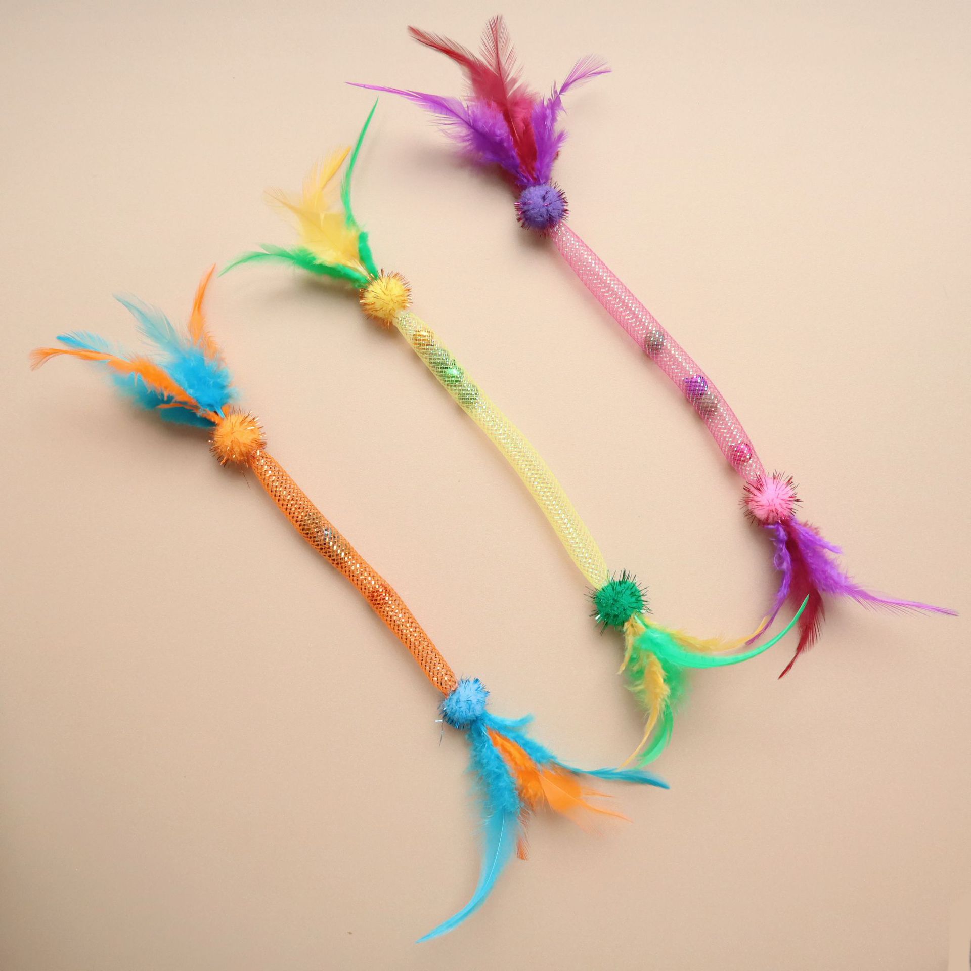 Feather Teasing Cat Stick Elas - Catnip Toys 评论和价格