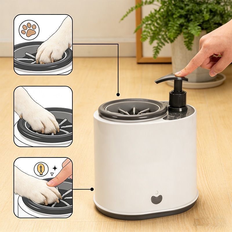 Pet Automatic Foot Washing Mac - Dog Paw Cleaner 评论和价格
