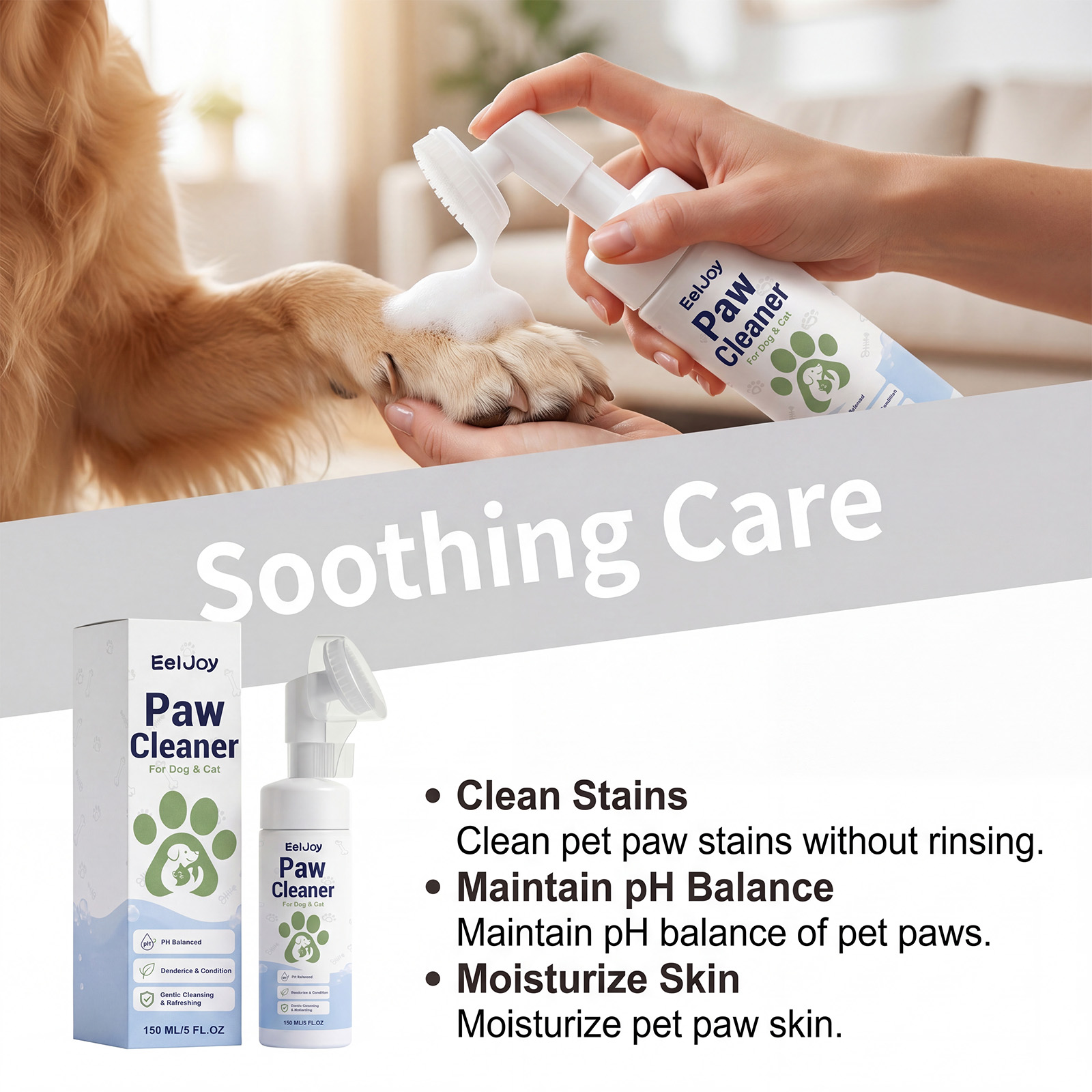 No Rinse Pet Paw Clean Foam Wi - Dog Paw Cleaner 评论和价格