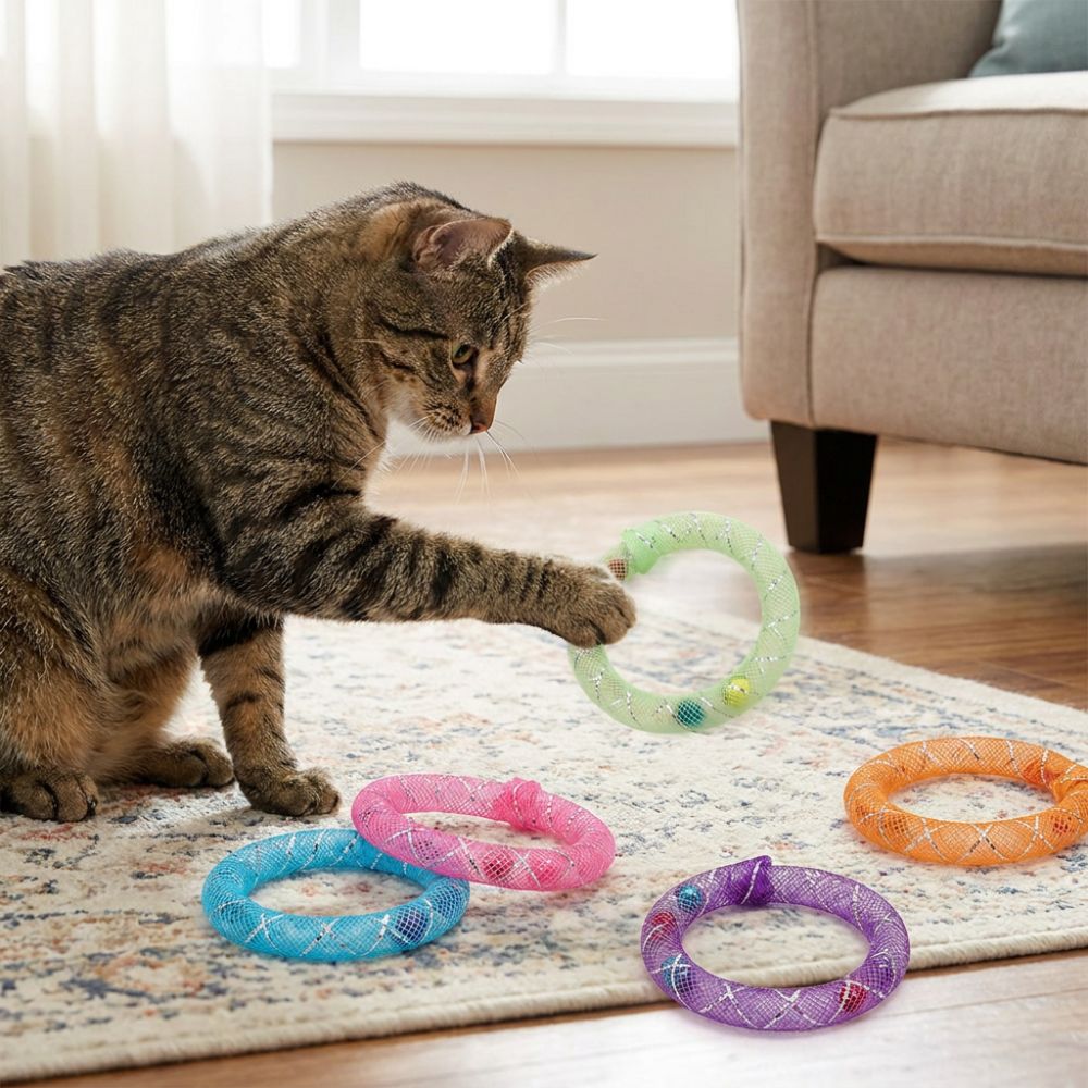 5Pcs Bell Sounds Circle Bell C - Catnip Toys 评论和价格