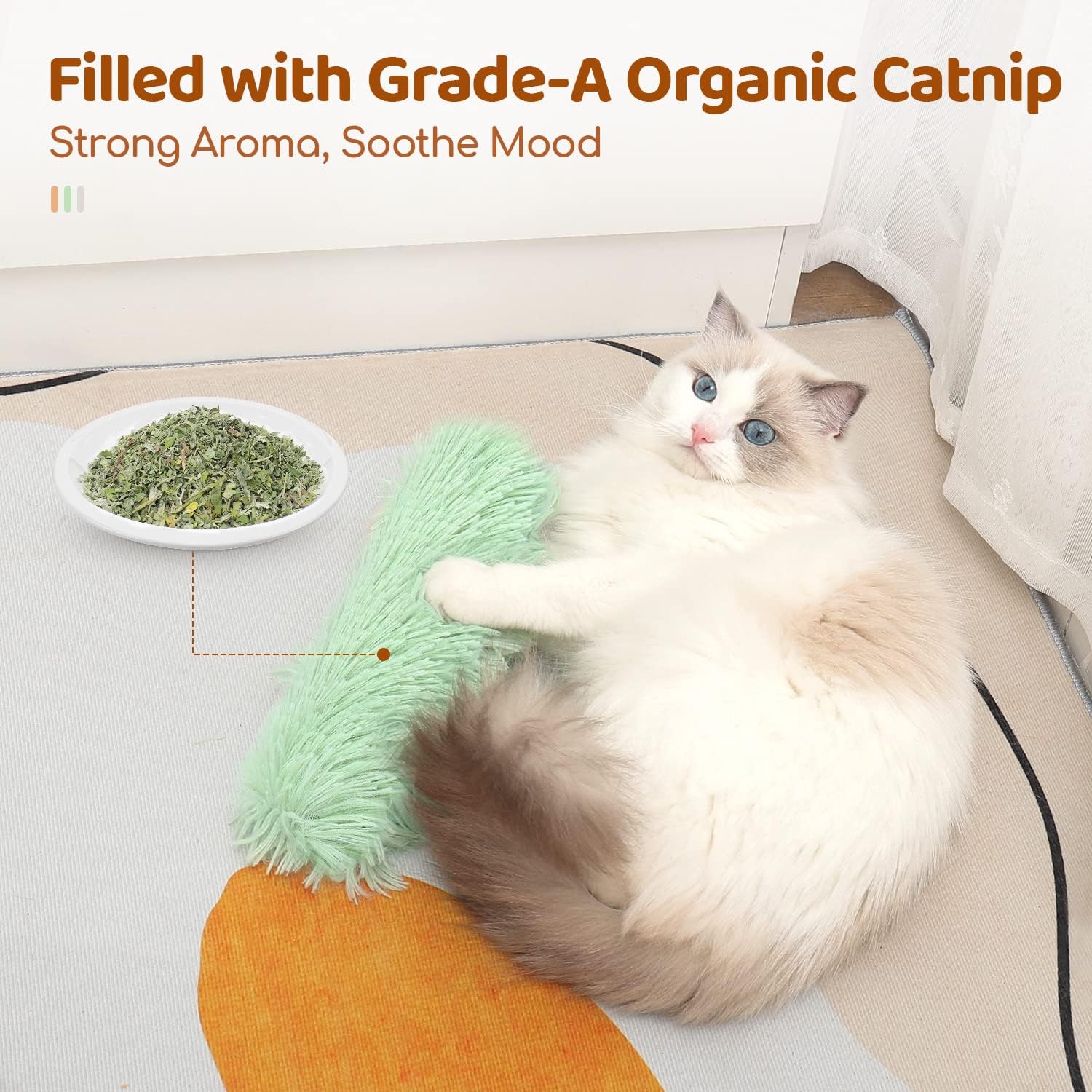 Cat Toys Pillows, 3 Pack, Soft - Catnip Toys 评论和价格