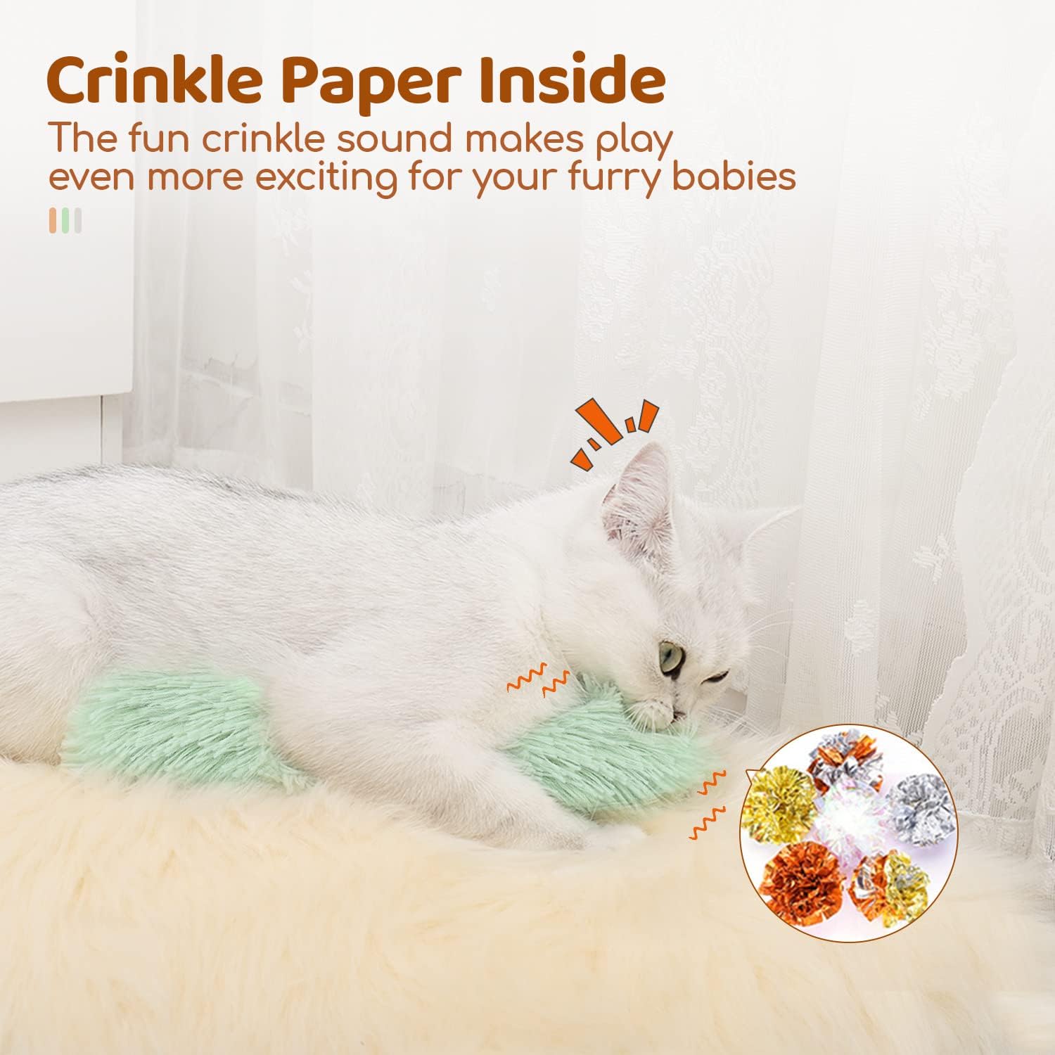 Cat Toys Pillows, 3 Pack, Soft - Catnip Toys 评论和价格